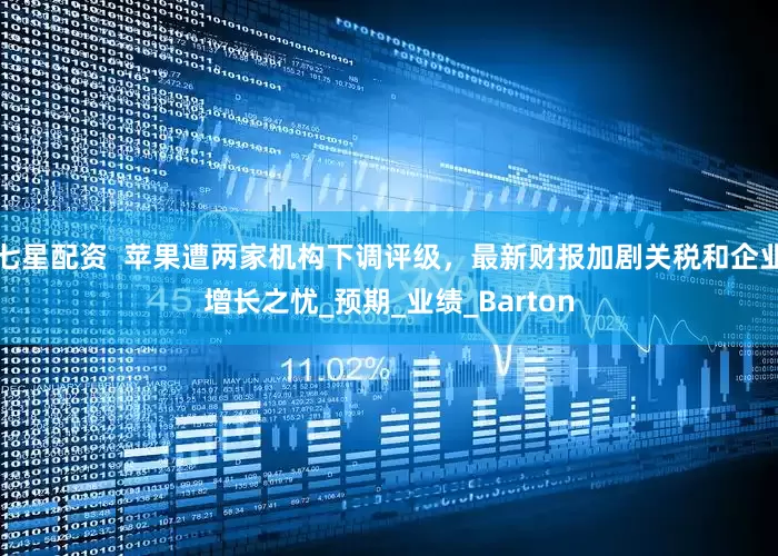 七星配资  苹果遭两家机构下调评级，最新财报加剧关税和企业增长之忧_预期_业绩_Barton